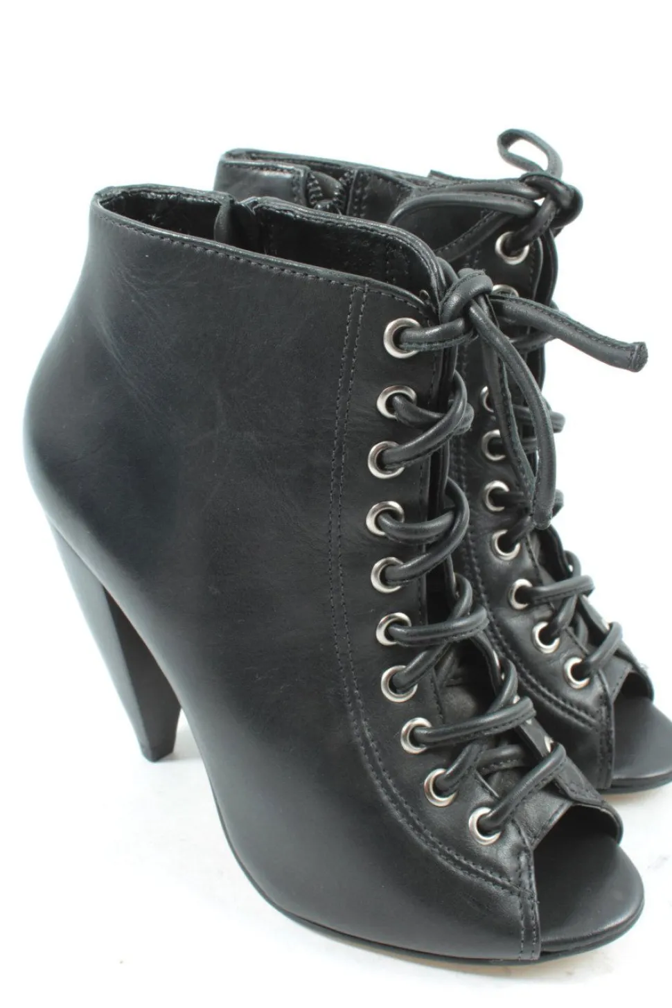 Peeptoe-Stiefeletten Größe 36