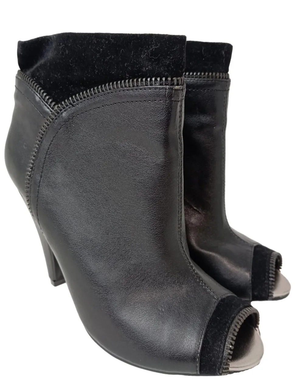 Peeptoe-Stiefeletten Größe 36