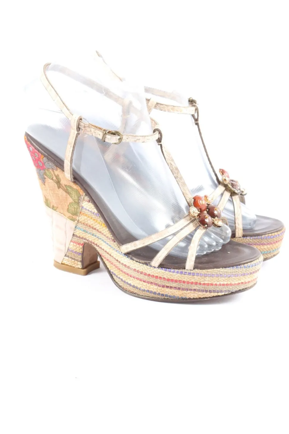 Plateau-Sandalen Größe 38