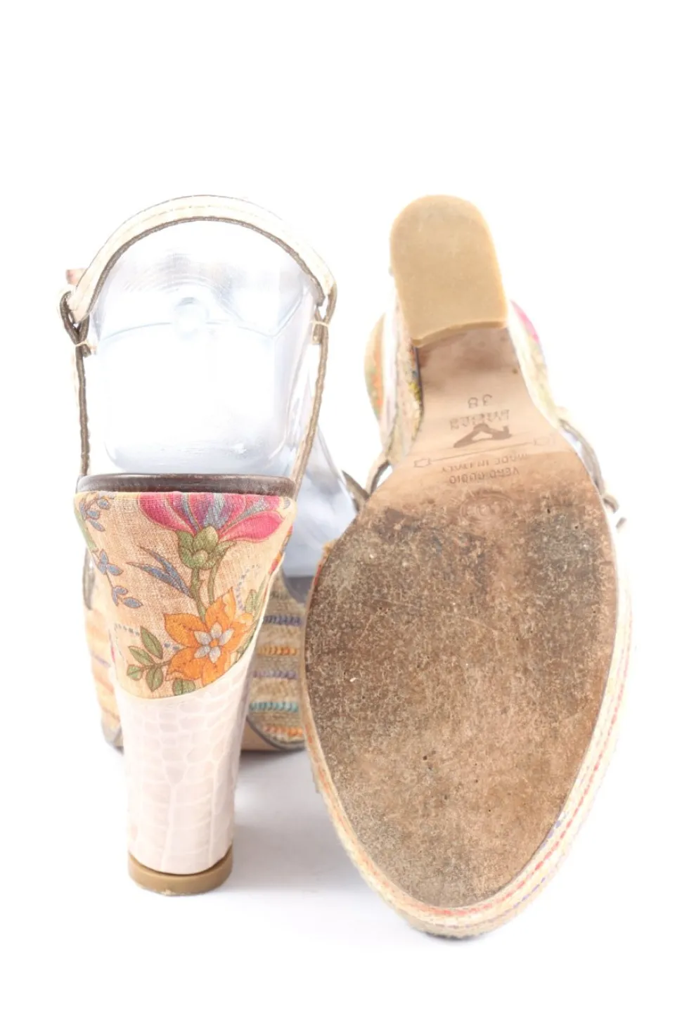 Plateau-Sandalen Größe 38